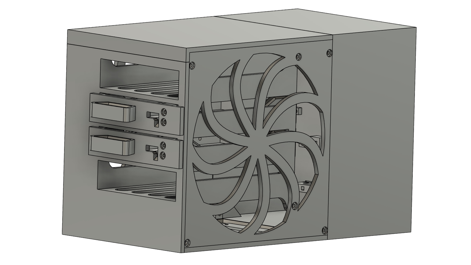 DIY 3D printed 4-bay NAS